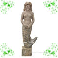 Hand Carving Wooden Mermaid sculpture YL-Q016